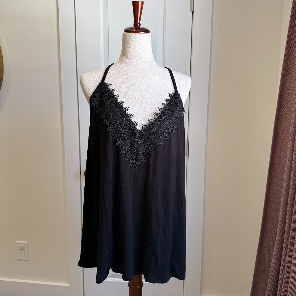 NWT nine britton black lace tank top size 2x - Picture 2 of 9